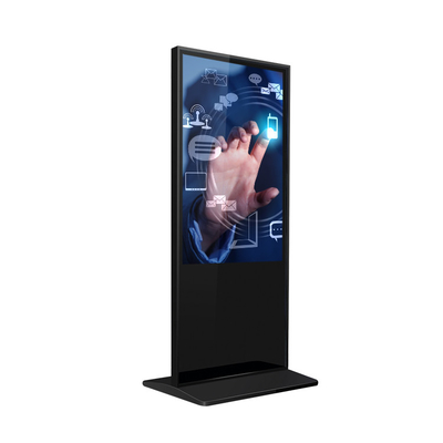 500-700nit Indoor Android Lcd Digital Signage Totem Berdiri Bebas Ultra Tipis